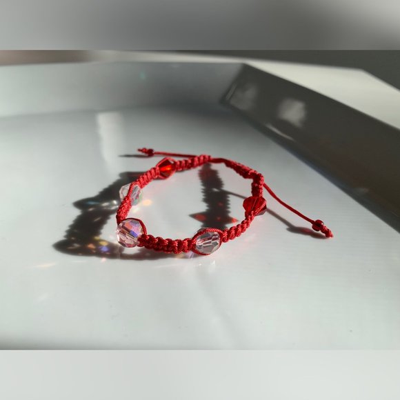 Swarovski Crystal Beaded Crochet Handmade Bracelet - Picture 4 of 5